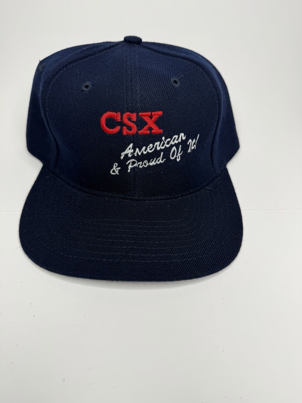 CSX Railroad Hat Embroidered Snapback CSX American And Proud Of It With Flag